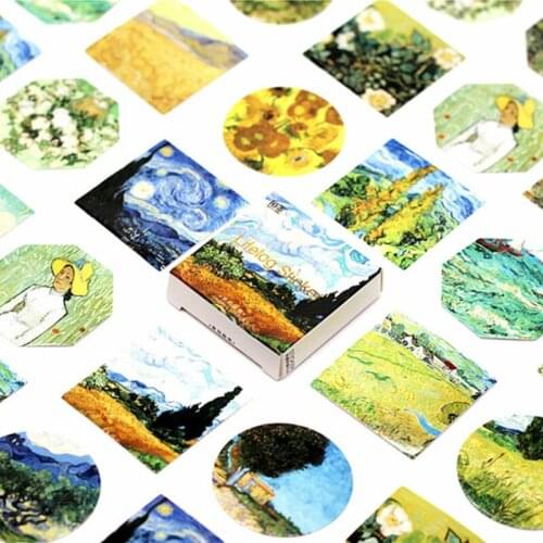 40 Pcs Pack Van Gogh Painting Toy Stickers for Car Styling Bike Motorcycle Phone Laptop Travel Luggage Cool Funny Sticker Decals