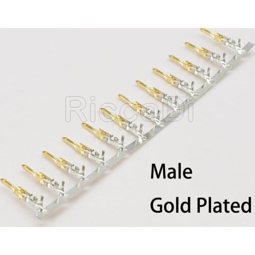 500Pcs ATX / EPS PCI-E Half Gold Plated Crimp Pins Male 4.2mm Pitch With Long Legs 5559 Connector/Plug/Terminals