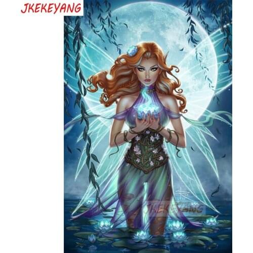 5D DIY square/round Diamond painting Beauty Fairy Cross Stitch Diamond Embroidery Pattern Rhinestone J3086