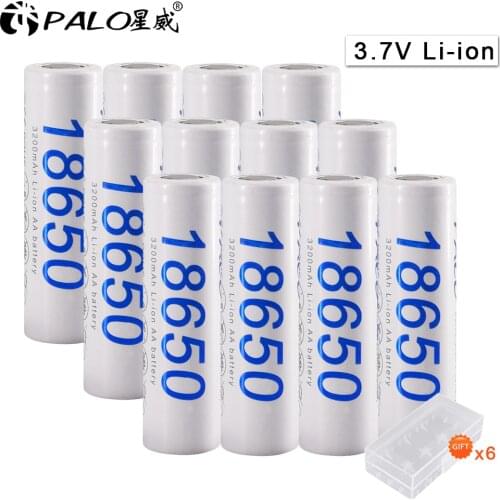 PALO 9-18pcs 18650 rechargeable battery 3.7V 3200mAh lithium li-ion li ion liion Original 30A batteries