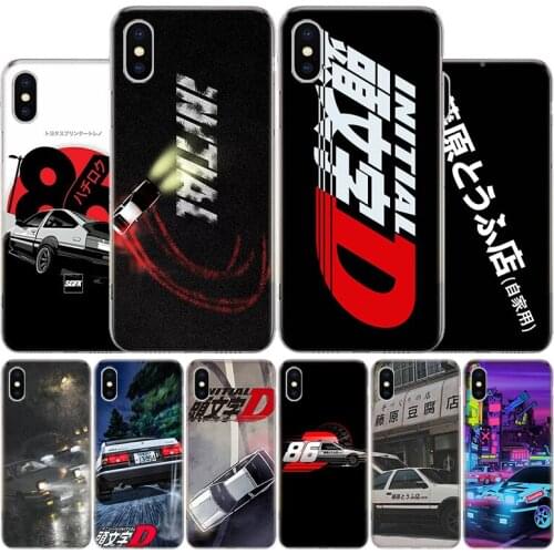 Amine Intital D AE86 Car Cover Phone Case For Apple iphone 11 12 Pro XR X XS Max 7 8 6 6S Plus + 7G 6G 5 SE 2020 Coque Popular