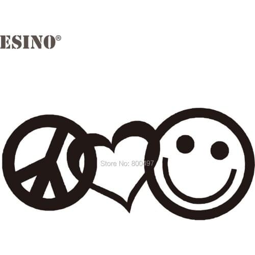 Car Styling New Fashion Style Decoration Car Accessory Peace Love Smile Creative Reflective Stickers Car Whole Body Decal