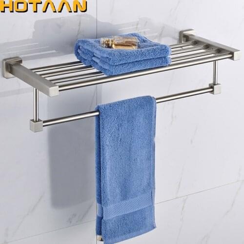 FREE SHIPPING, Bathroom towel holder, 304#stainless steel satin nickel towel rack,60cm round towel rack ,YT-13501