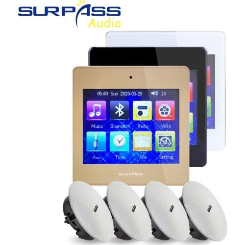 Smart Bluetooth Wall Amplifier Fm Audio Hifi Home Theater Stereo Sound PA Ceiling Speaker Kit Big Power Background Music System