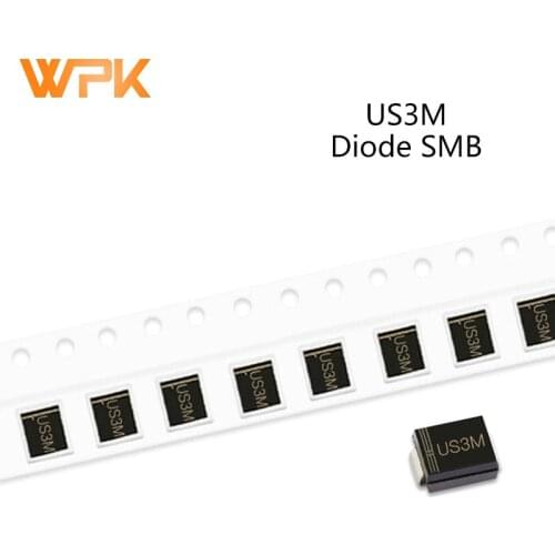 50Pcs SMD Ultra Fast Recovery Rectifier Diode DO-214AA US3MBF US2J US3M US2D US3D US2G US2M 2A 50V 100V 200V 400V 600V 800V SMB