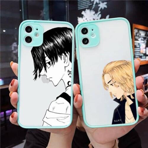 Tokyo Revengers Phone Case For iPhone 12 11 Mini Pro XR XS Max 7 8 Plus X Matte transparent blue Back Cover