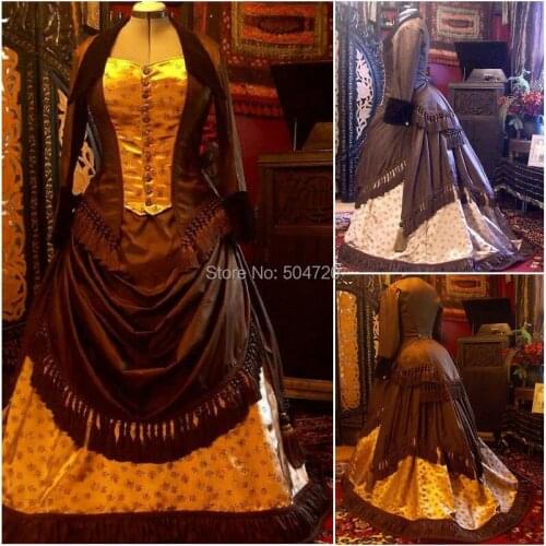 Custom-madeR-647 Vintage Costumes 1860s Civil War Southern Belle Ball wedding Dress/Gothic Lolita Dress Victorian dresses