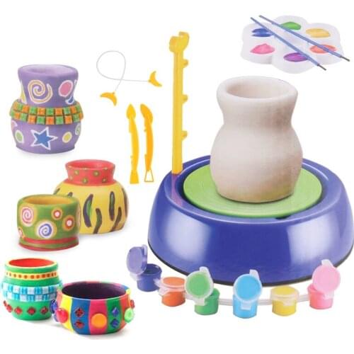 Kids DIY Ceramic Art Machine Model Craft Toys For Girls Drawing Educational Toys For Children Handmade Funny Toy