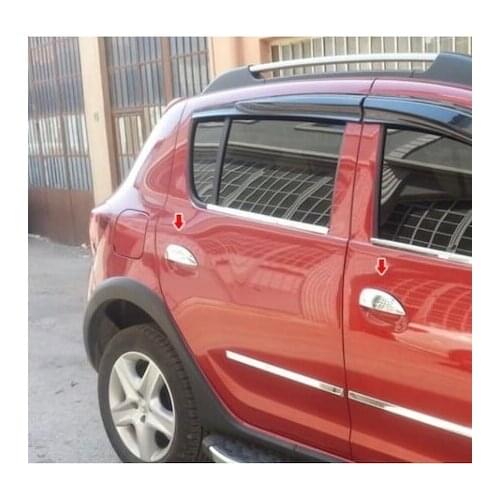 For Dacia Sandero Stepway Door Handle 2012-2018 Stainless Chrome Stainless Steel Fully Compatible High Quality Professional