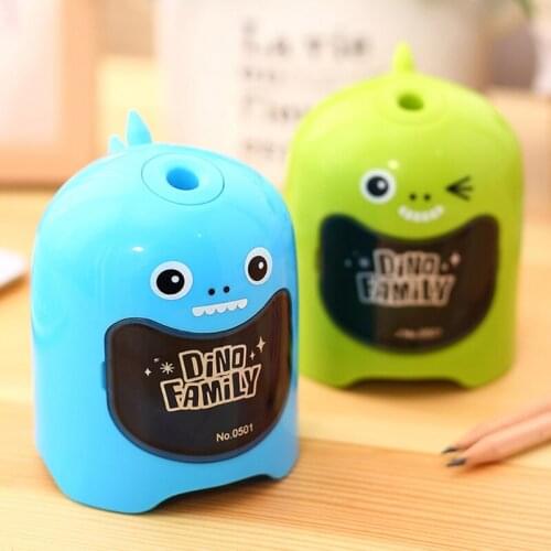 Dinosaur Cartoon Electric Pencil Sharpener Battery Operated Gift Office Supplies