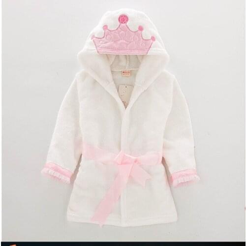 2 3 4 5 6 Years Toddler Girls Robes Autumn Winter Stylish High Quality Flannel Bathrobe for Girls Kids Clothing Child Nightwear