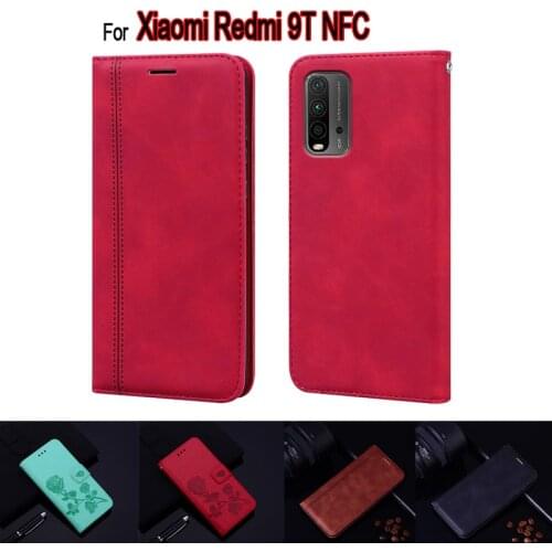 For Xiaomi Redmi 9T NFC Case Flip Leather Book Funda Cover On Xiomi Redmi 9 T NFC Case Wallet Phone Protective Shell Capa Coques