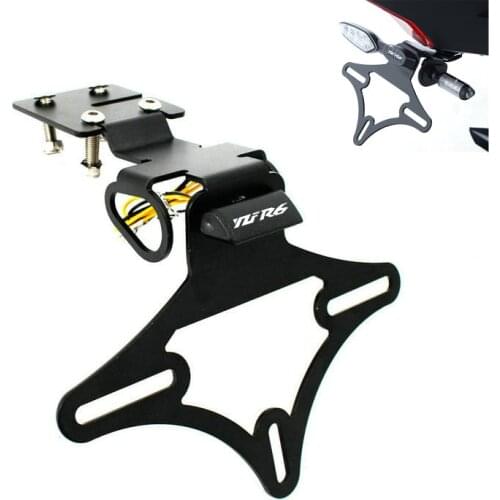 Motorcycle License Plate Holder Bracket For YAMAHA YZFR6 YZF R6 2017 2018 2019 2020 Frame Tail Tidy Fender Eliminator