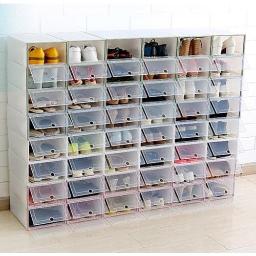 33*24*13cm Multi color Stackable Dustproof Storage Drawers Plactic Shoes Box Laundry Storage Drawer Storage Organizer