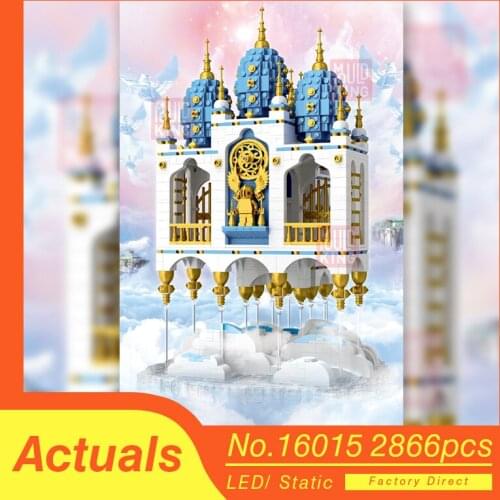 MOULDKING CITY Street view Floating SKY Castle House Fantasy Fortress Model Building Blocks Bricks Kids Toys