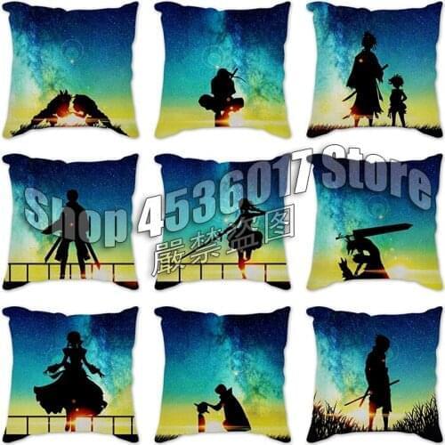 Cartoon Cushion Cover Throw Pillow Case Letters Polyester Home Decorative Pillowcase Sofa Cushion Cover Pillow Cover 45*45CM