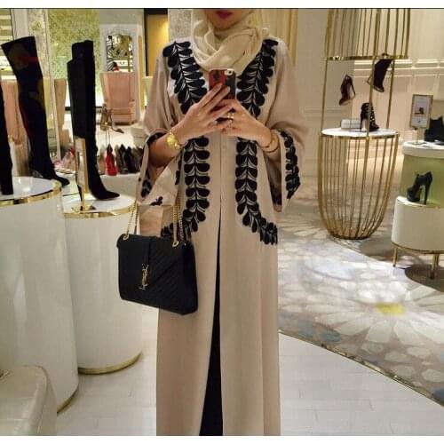 Muslim women dress lace robe musulmane Dubai Turkish print Ladies Clothing Women Arab Ladies Caftan Kaftan Malaysia Abayas