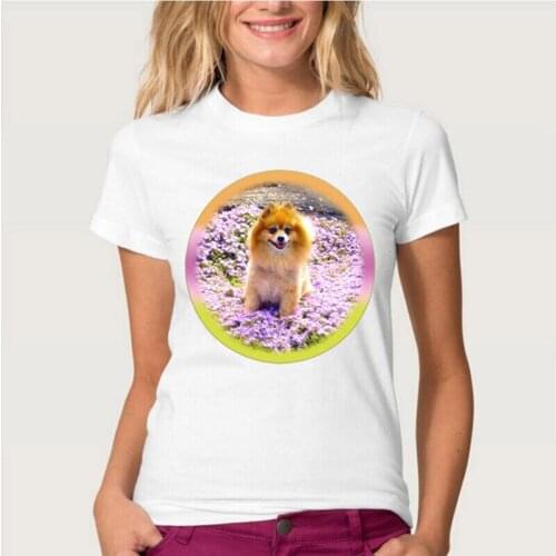 New Womens Short Sleeve Pomeranian Anatomy T Shirt Novelty Skull Design Young Girl Tee Shirt Tops Wholesale Lady T Shirt