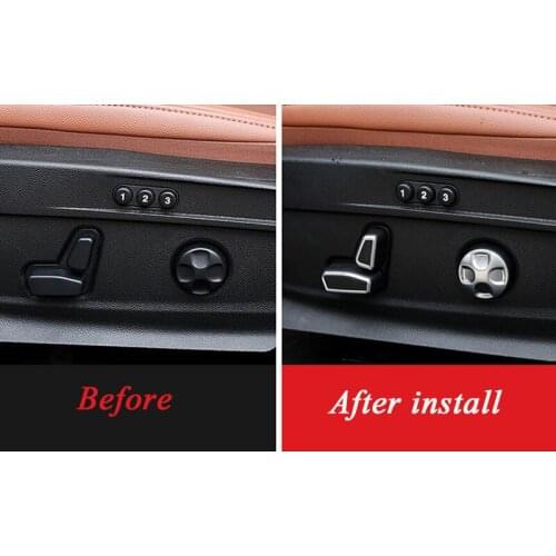 New!! ABS Chrome Seat Adjustment Button Frame Trim For Alfa Romeo Giulia Stelvio 2017 Set of 6pcs