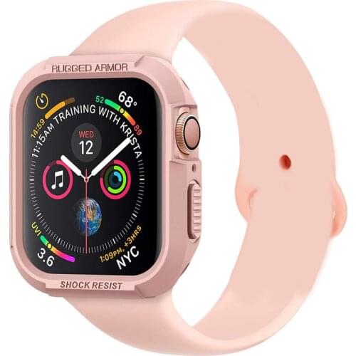 Rugged Armor watch case for Apple Watch 6/5/4/3/2 iwatch band 44mm 40mm 42mm Tpu soft Shockproof Protective cover Accessories