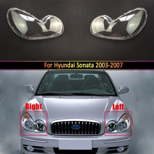Car Headlamp Lens Front Auto Shell Cover For Hyundai Sonata 2003 2004 2005 2006 2007 Car Replacement Transparent Lampshade