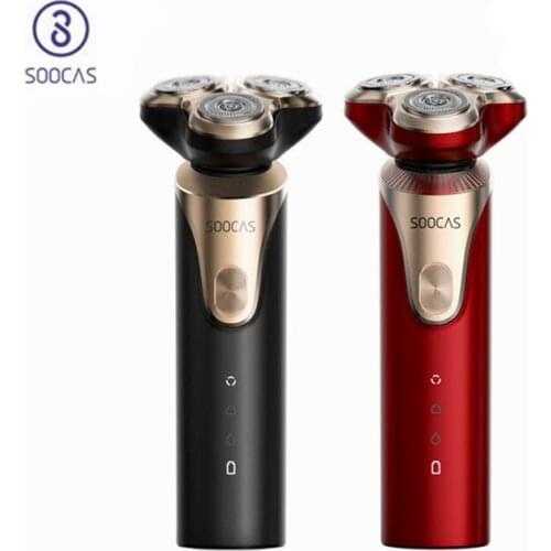 SOOCAS S3 Electric Shaver For Men 3 Cutter Head Dry Wet Shaving Wireless USB Rechargeable Waterproof Razor