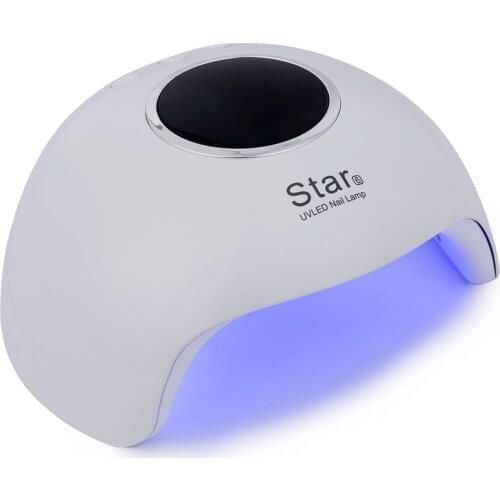 Star 6/7 24W Nail Dryer UV LED Nail Lamp Gel Polish Curing Lamp with Bottom 30s/60s/90s Timer LCD Display Lamp for Nail Dryer