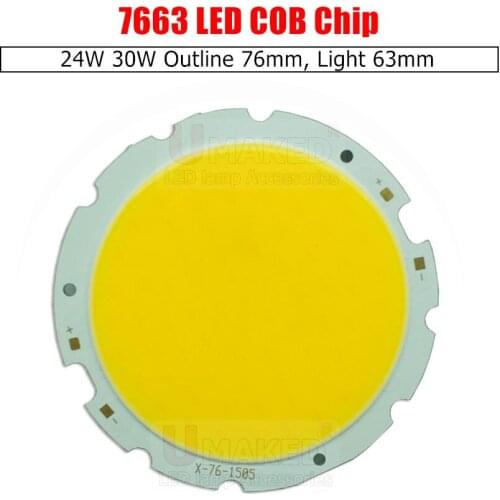 Brightness 24W 30W COB beads 76mm Led Chip Diodes Surface Light for Led Bulb Spotlight Street Led Lamp