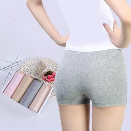 Big size Short pants women Cute seamless shorts mid Waist safety shorts boxer cotton boyshorts women underwear M L XL 2XL 3XL