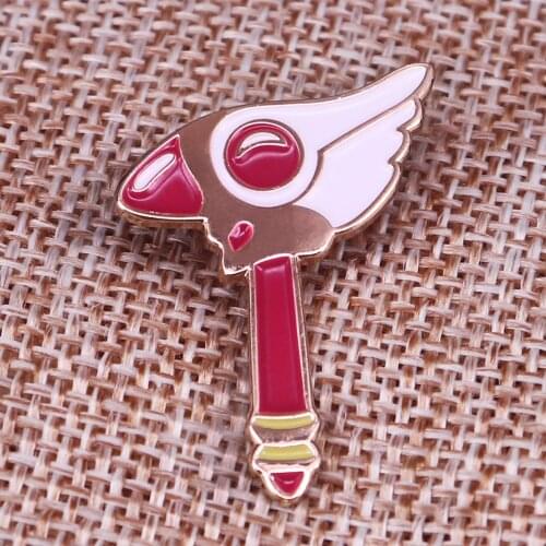 Sealing Wand Enamel Pin kawaii cute sealing staff bird wand Brooch