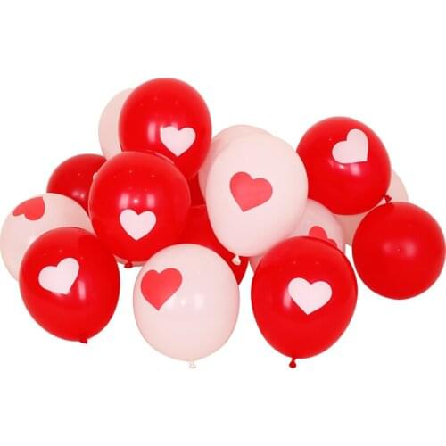 12pcs White Red Pink Love Foil Heart Helium Balloons Wedding Birthday Party Balloons Valentines Day Globos Supplies