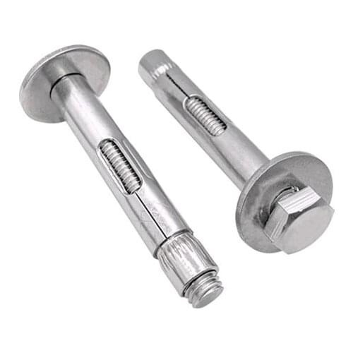 2pcs M10 long eye Inner explosion screws Hexagon swell screw lifting bolts stainless steel bolt bar diameter 12mm