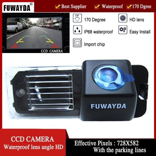 FUWAYDA CCD Car Rear View camera 170 Degree Wide Viewing Angle Reverse Backup for VW Volkswagen Polo V (6R)/ Golf 6 VI/Passat CC