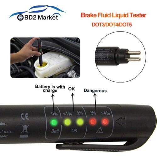 Car diagnostic Brake Fluid Liquid Tester Pen Auto Automotive Testing Tool Accessories Accurate Oil Quality for DOT3/DOT4/DOT5