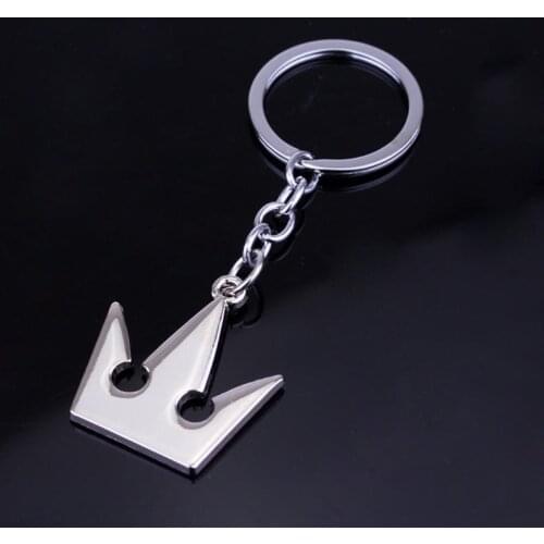Kingdom Hearts Crown Keychain Sora Riku Kair Roxas Amulet Symbol Logo KeyChain For Women Men Christmas Jewelry Gift