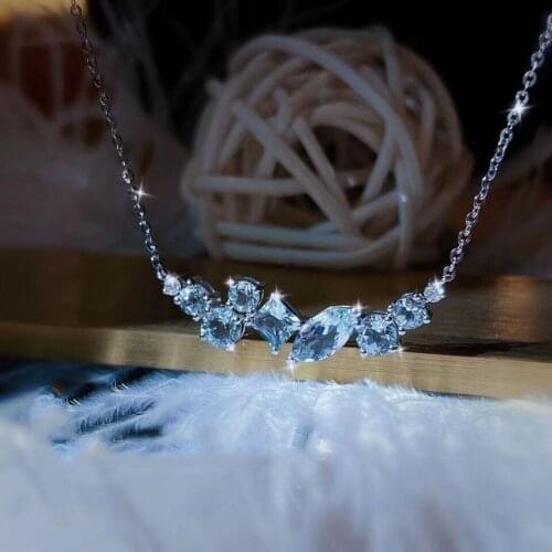 Brillian Noble Geometry AAA Zircon Womens Necklace Clavicle Chain Jewelry Wedding Dance Friends Gift Jewelry O - Chain