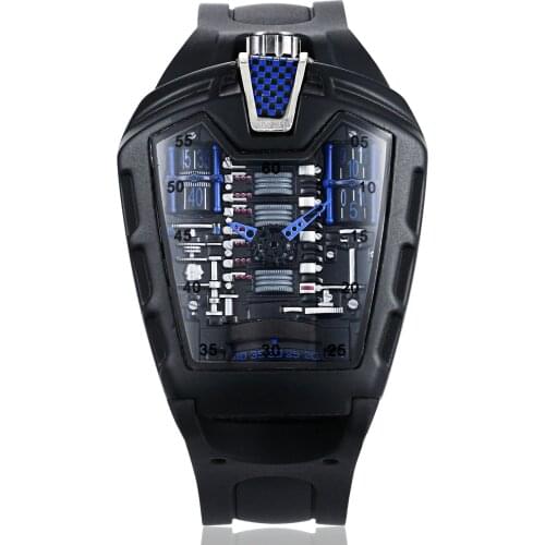 Relogio Masculino Cool Locomotive Mens Creative Watches Poison Sports Car Quartz Wrist Watch for Men Waterproof Geometric Shape