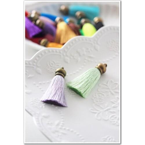 Dailylike Vintage Polyester Cotton Ice Silk Bronze Cap Tassel Trim DIY Sewing Curtains Accessories DIY Home Wedding Decoration