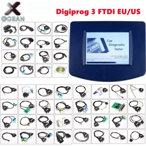 Digiprog 3 Full Set Digiprog III With OBD2 Cable with FTDI Chip Mileage Tool For Many Cars Digiprog3 best quality