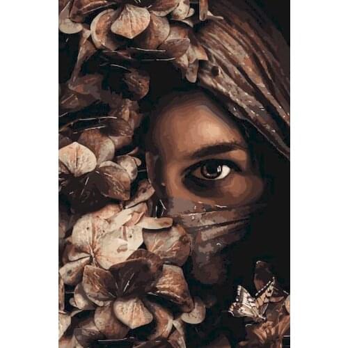 GATYZTORY Women DIY Acrylic Painting By Numbers Kit Home Wall Art Decoration Handpainted Canvas Painting For Living Room