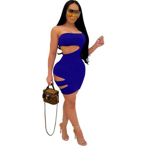 Summer Cut Out Dress Women Sexy Off The Shoulder Backless Hollow Out Bodycon Mini Women Dress Hole Club Party Dresses Robe