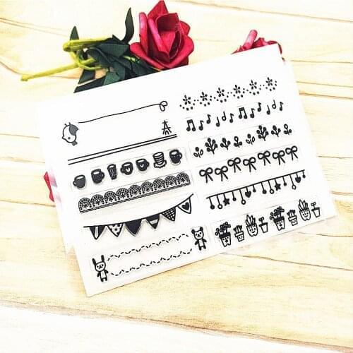 Hot selling Bunting transparent clear stamp / silicone seal roller stamp DIY scrapbook album / card production