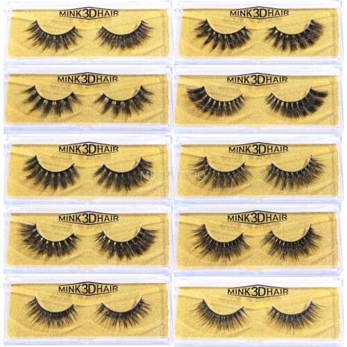 MB 2020 100% Mink lashes Hair 3D False Eyelashes Natural Thick Long Fake Eye Lashes Wispy Makeup Beauty Extension Tools A01-40