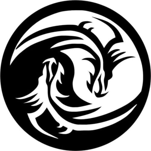 Fashion Yin and Yang Flower Auto Style Accessories Custom Stickers Pvc High Quality Exquisite Car Waterproof Decals 14cm* 14cm