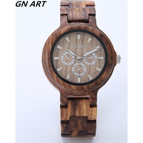 2018 Valentines Daygift customize fashionable wooden Quartz wrist watch for man and woman