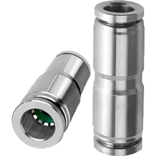 PU 4mm 6mm 8mm 10mm 12mm 14mm 16mm outer diameter PU PG pneumatic connector 304 stainless steel quick connector release trachea