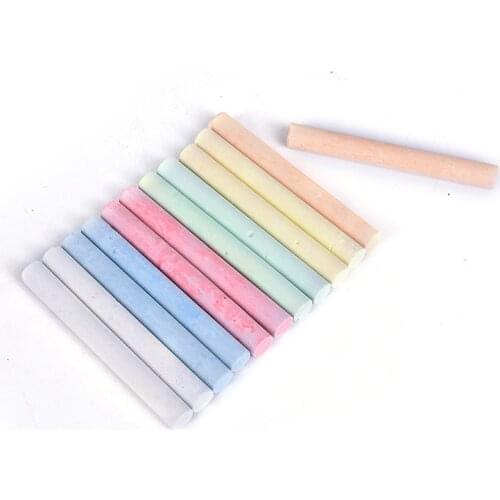 12 Pcs Dustless Chalk Pen Drawing Chalks For Blackboard 6 Colors Stationary Office School Supplies Accessories