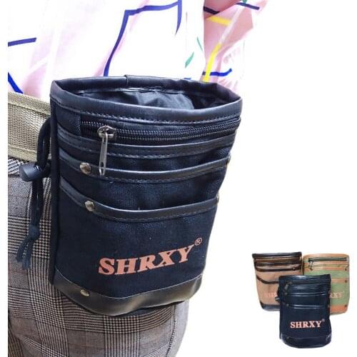 SHRXY Metal Detector Drawstring Diggers Pouch and Trowel Combo Recycling Bag Pick Up Small Pockets for Metal Detecting