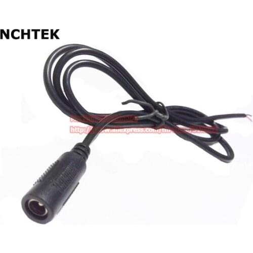 NCHTEK DC 5.5x2.1MM Female Power Lead, Pigtail For CCTV Camera Power About 1M/Free shipping/10PCS