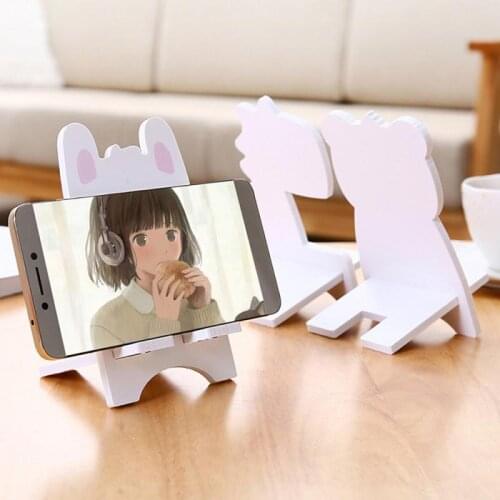 Cute Cartoon Wooden Phone Stand Holder Universal Convenient Phone Holder Desk Stand Support Phone Accessories For Xiaomi TXTB1